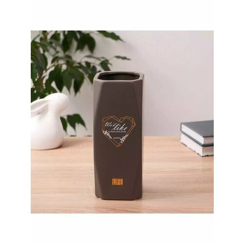 Ваза Позитив 10х24см серый 1871₽