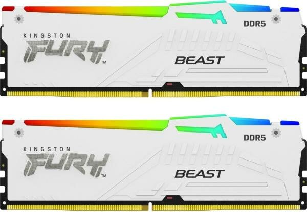 Память DDR5 2x32GB 5200MHz Kingston KF552C40BWAK2-64 Fury Beast RGB RTL Gaming PC5-41600 CL40 DIMM 288-pin 1.25В single rank с радиатором Ret