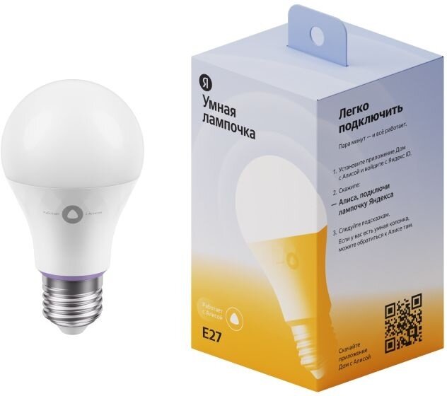 Умная лампа Yandex YNDX-00501 E27 8Вт 806lm Wi-Fi