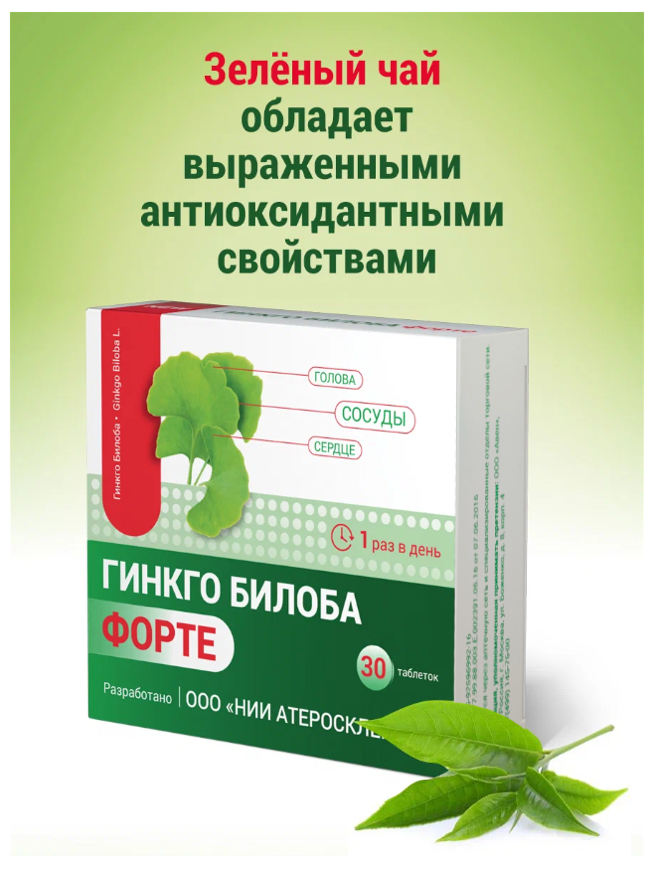 Гинкго Билоба форте таблетки 30 шт. Авен ООО - фото №5