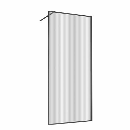 Душевая перегородка Vincea Walk in HP Art 80 см VSW-1HP800FLGM стекло рифленое, профиль вороненая сталь