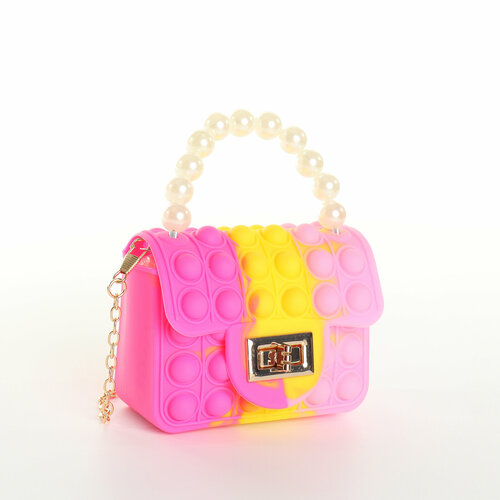 Сумка детская на замке цвет розовыйжёлтыймалиновый 782₽