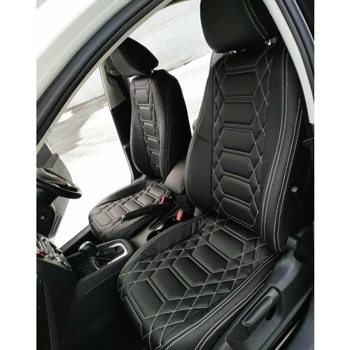 Авточехлы для LADA VESTA Чехлы Анаконда на Лада Веста Седан / SW-СВ / SW Cross-СВ Кросс/ (2015-2023) экокожа Без заднего подлокотника