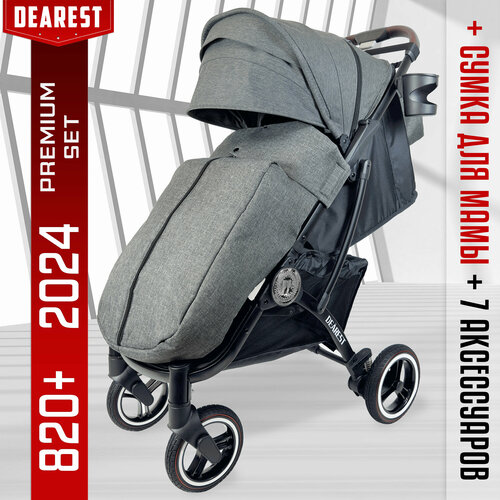 фото Всесезонная прогулочная коляска dearest 820 plus new 2024 dark grey