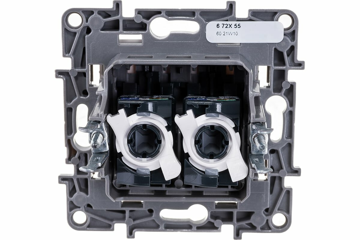 Legrand Розетка компьютерная двойная RJ45 категория 5e UTP Legrand Etika белый 672255 — фото 1
