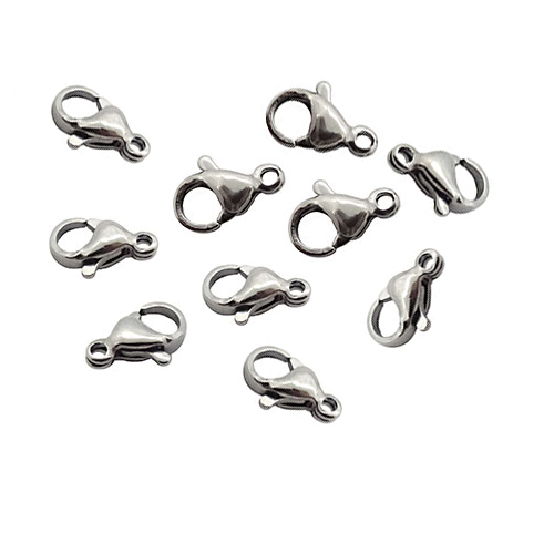 Замок карабин нержавеющая сталь 9 мм, 20 штук