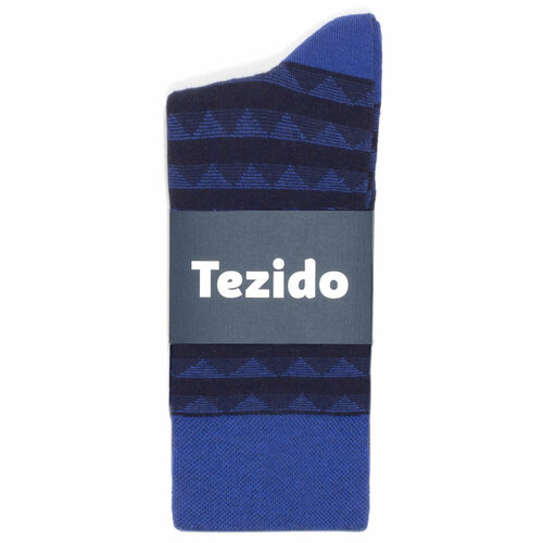 фото Носки tezido, размер 41-46, голубой, черный, синий
