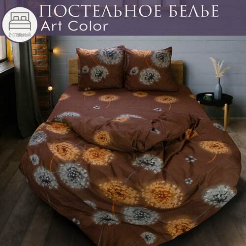 Изображение товара Постельное белье 2 спальное одуванчики Cleo Art Color комплект полисатин