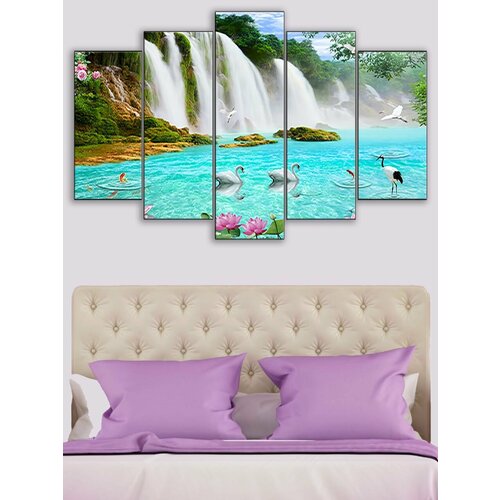 Модульная картина на стену Водопад DKS005 1640₽