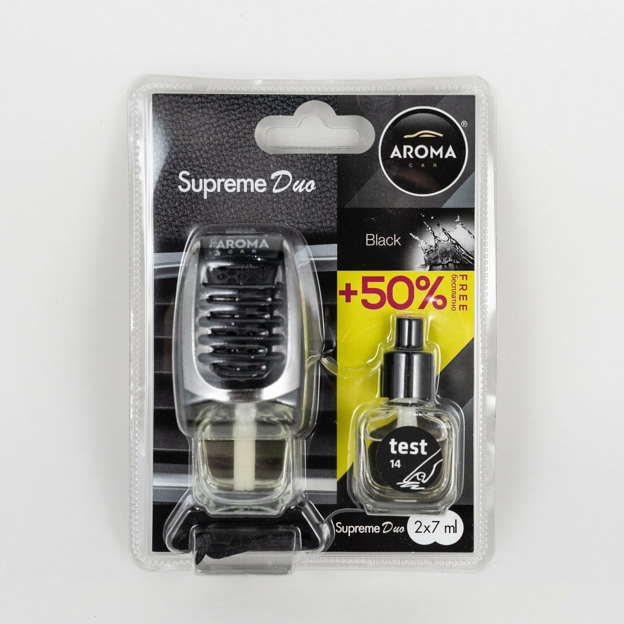 Ароматизатор на дефлектор ; Supreme Duo ; Black (Aroma Car)