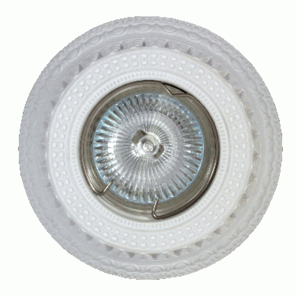 Светильник гипсовый Светкомплект AZT 16 WH  RD 016  ф112 мм белый