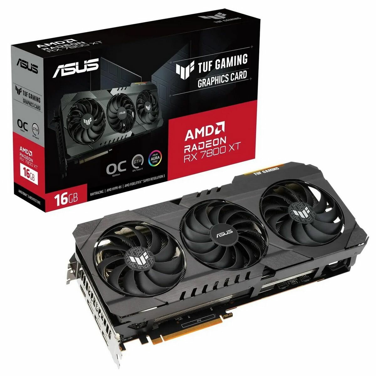 Видеокарта ASUS TUF-RX7800XT-O16G-OG-GAMING //RX7800XT, HDMI*1, DP*3,16G, D6