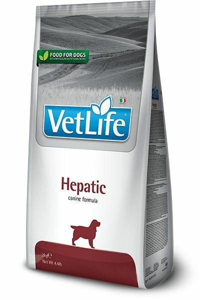 Farmina Vet Life Hepatic диетический корм для собак для поддержания функции печени собак, 2кг