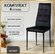 Стулья 4 шт, La Room, Cafe 2, DC 4032B, велюр, черные, кухонные