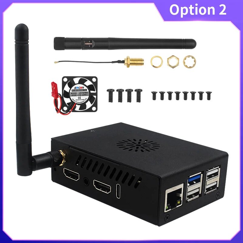 Корпус для Orange Pi 5 Max с вентилятором SHCHV, Option 2