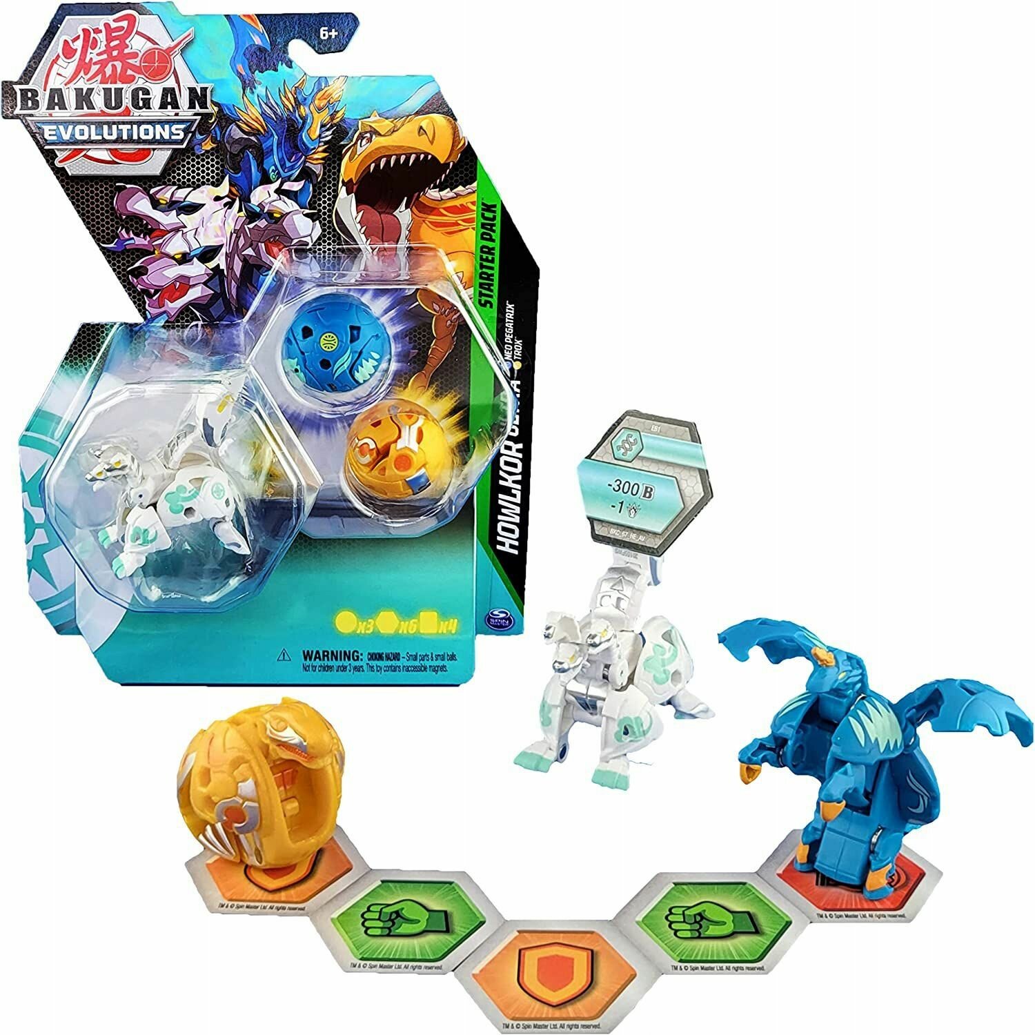 Фигурка Bakugan Evolutions Howlkor Ultra Neo Pegatrix i Trox - Стартовый игровой набор фигурка 3шт. + карта - Бакуган 6064656