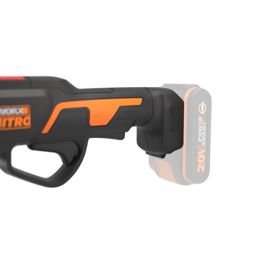 Электросекаторы Секатор WORX WG330E, аккумуляторный, 20 В, 25 см, без аккумулятора, черный