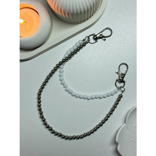 Брелок SIDORINA SOFIA ACCESSORIES гладкая фактура белый 750₽