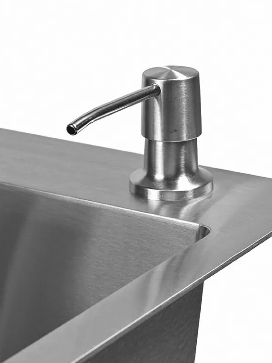 Мойка для кухни STEIN 40х50 из нержавеющей стали, сатинированная, с сифоном ведерко и дозатором ST34050 — фото 1