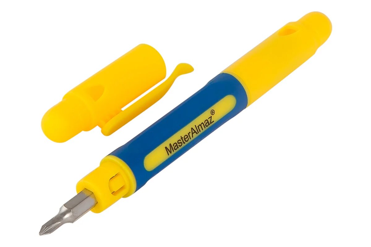 Карманный набор отверток 4 в 1 МастерАлмаз SL3 SL4 PH0 PH1 10504022
