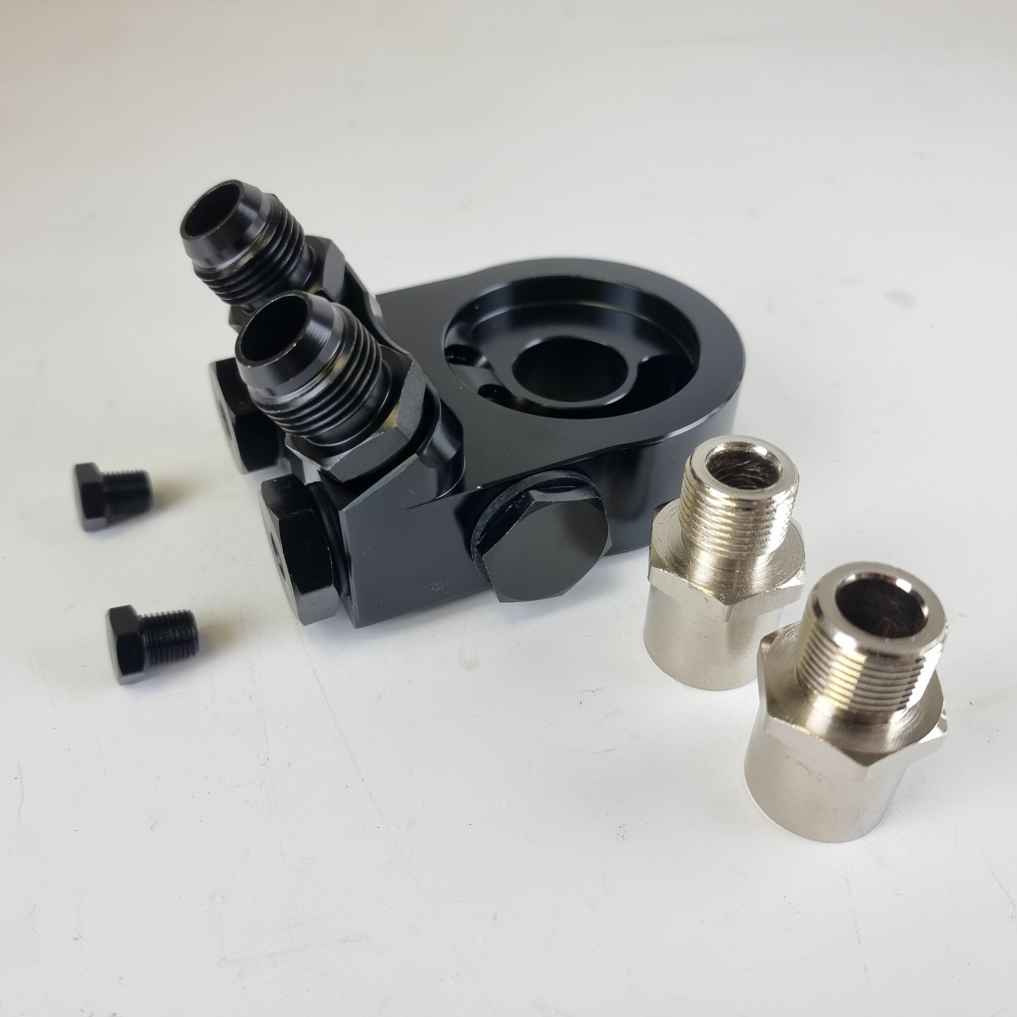 Проставка для радиатора ДВС с термостатом 45гр