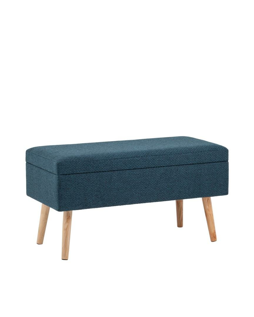 Stool Group Банкетка Сторми с ящиком, темно-синий, 42,5*80*40 см, арт. УТ000039386