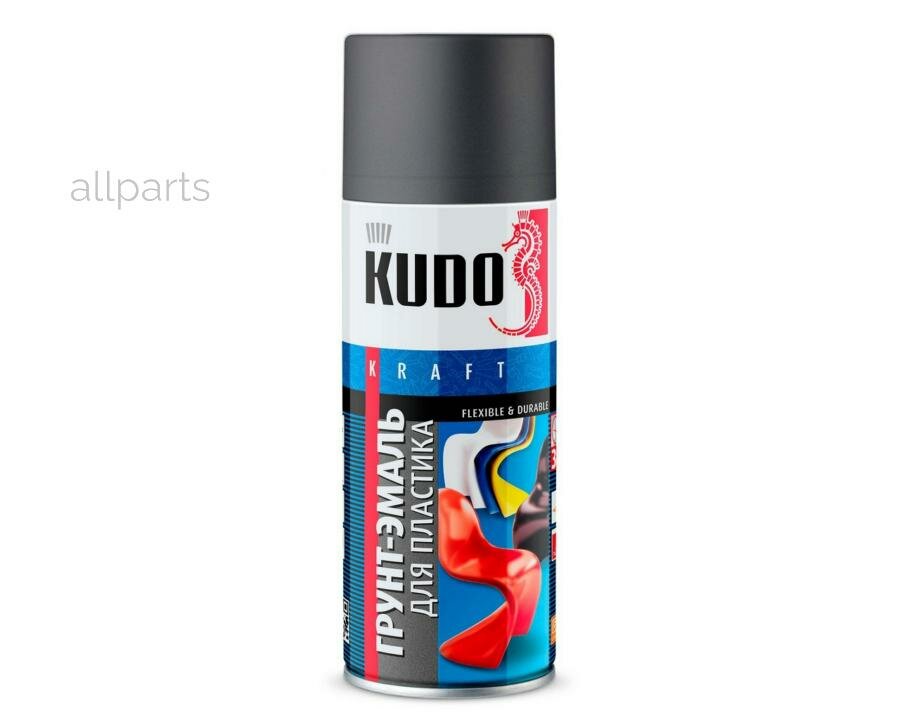 KUDO KU6004 грунт-эмаль! для пластика графит RAL 7021 520 мл\