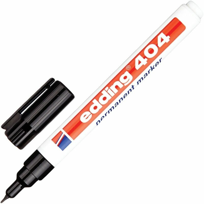 Маркер перманентный edding (нестираемый) тонкий наконечник 0,75 мм, черный (E-404/1)
