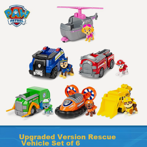 Изображение товара PAW PATROL Complete Model Set, Birthday Gift for Children, Boys And Girls, Rescue Toy Car, 6-Piece Large Rescue Set