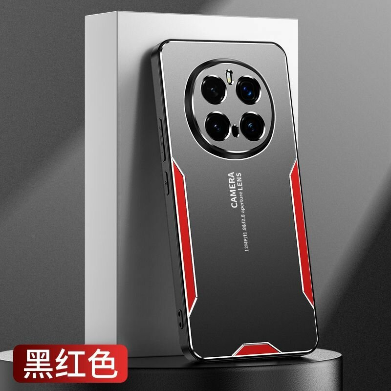 Металлический чехол Для Huawei Honor Magic 7 Pro (силиконовый бампер) Противоударный, Черный Красный