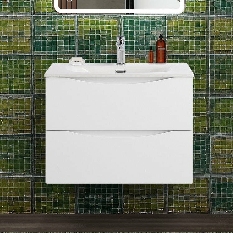 Тумба под раковину без столешницы BelBagno Marino-cer-n 70 подвесная bianco lucido