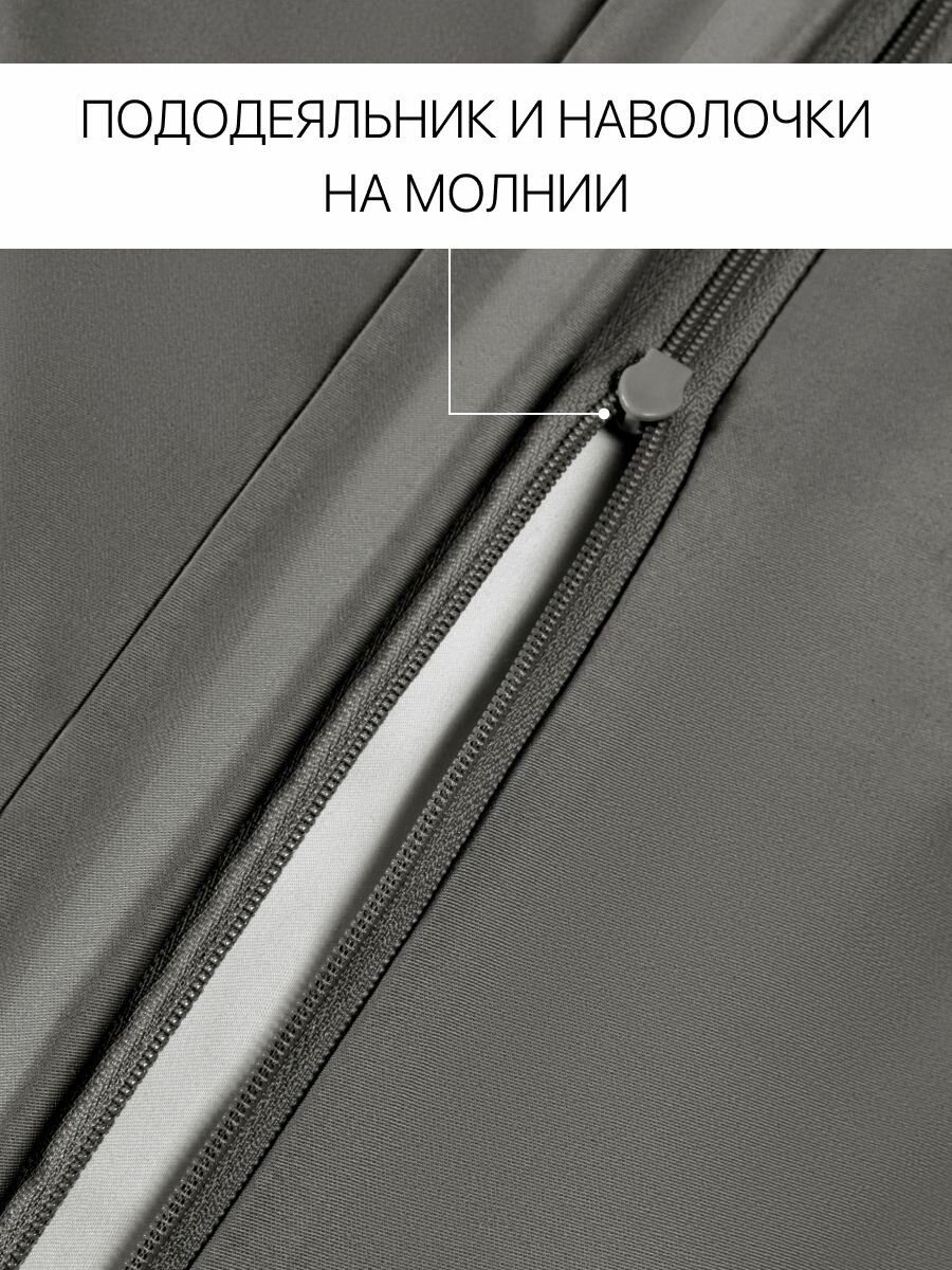 Постельное белье комплект 2 спальный Евро Arya VIP однотонный satin 4 наволочки (50х70; 70х70) — фото 1