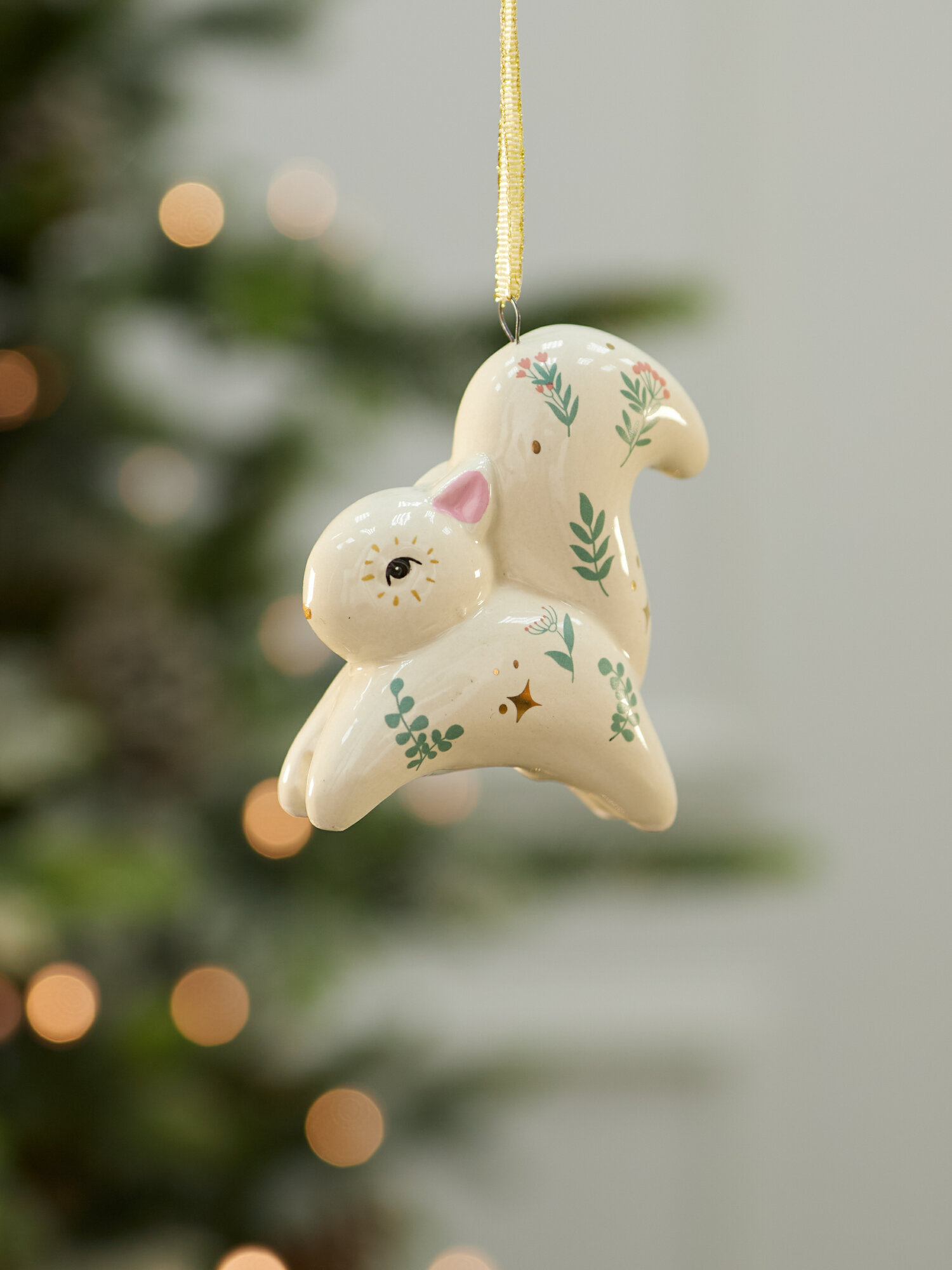 Елочная игрушка Лавка Чудес "Белка", фарфоровая, 5,4 см, Новый год — фото 1