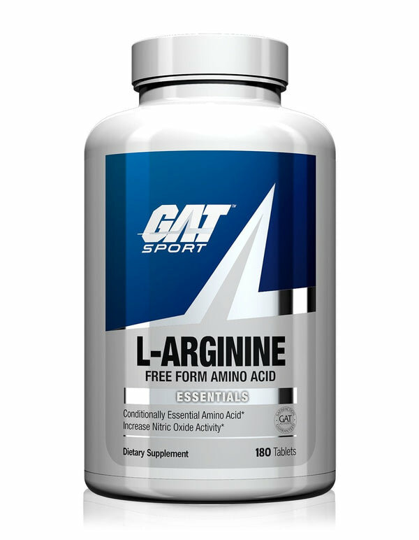 Аминокислота GAT L-Arginine 180 таблеток — для выносливости и восстановления — фото 1