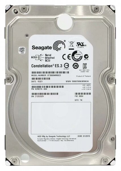 Жесткий диск Seagate Constellation 3TB 6G 7.2K DP SAS 128MB 3.5 [ST3000NM0023]