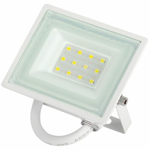 Прожектор светодиодный ЭРА LPR-023-W-65K-010 10Вт 6500K 800Лм IP65 белый