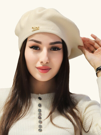 Берет  для девочек и женщин, размер 50-60, фиолетовый — фото 1