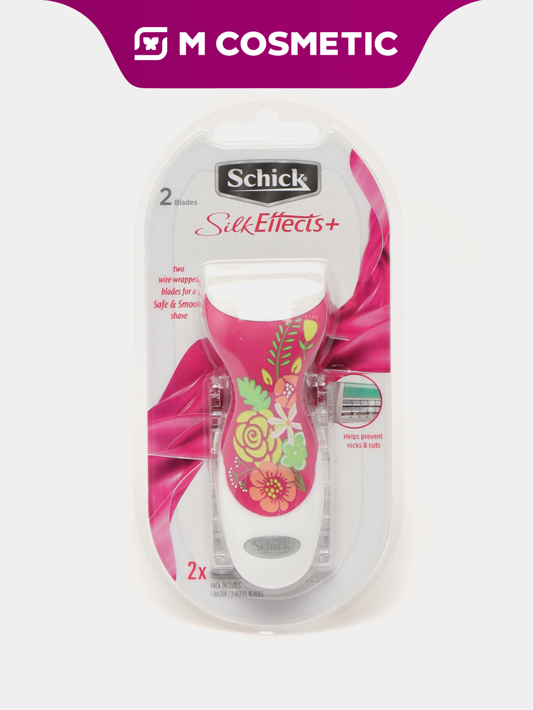 Бритвенный станок Schick Silk Effects Women, 2 кассеты в комплекте