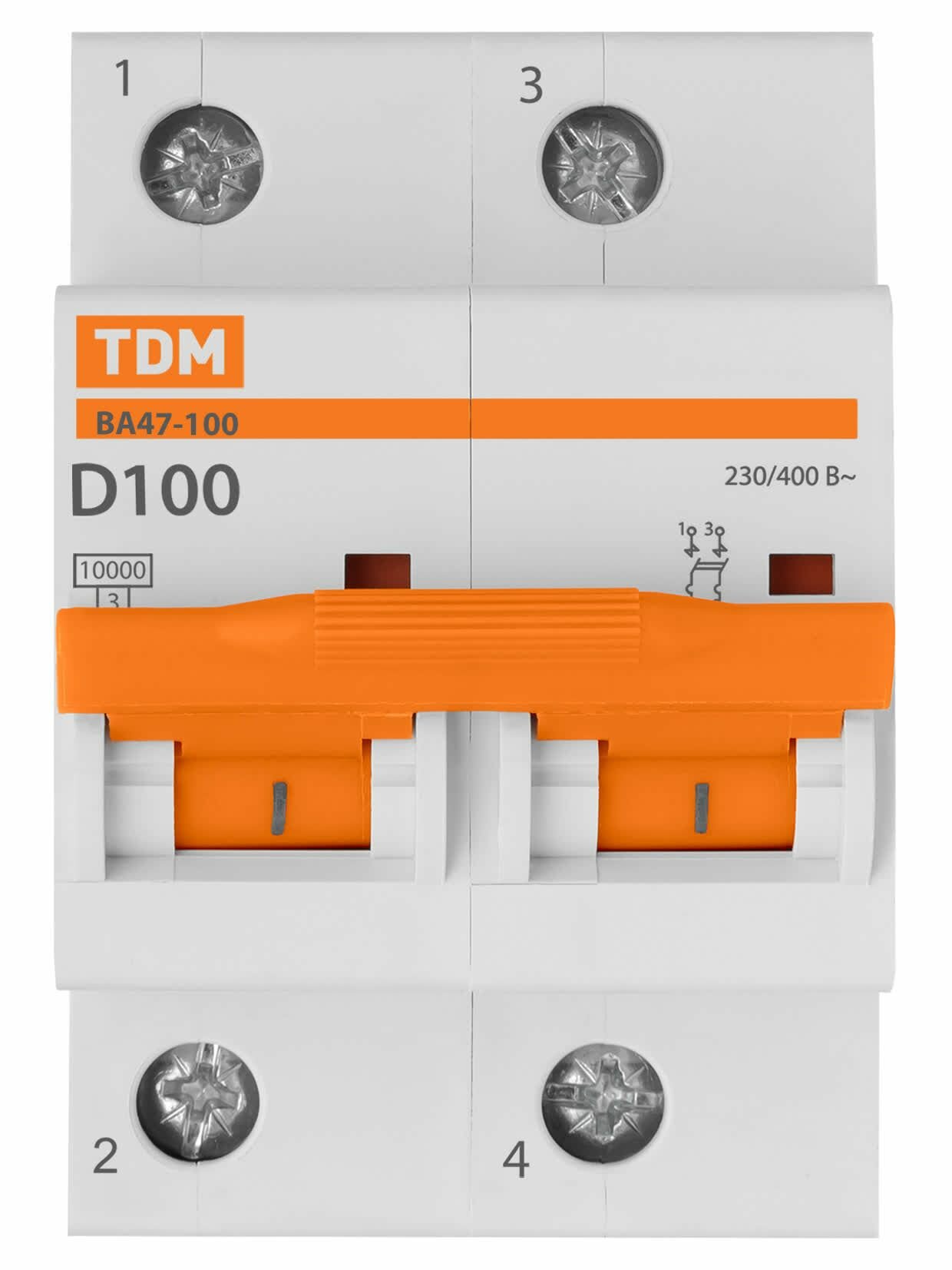 Авт. выкл. ВА47-100 2Р 100А 10кА х-ка D TDM — фото 1