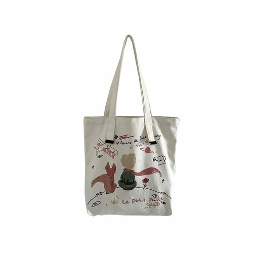 фото Сумка шоппер bag & you, фактура гладкая, белый