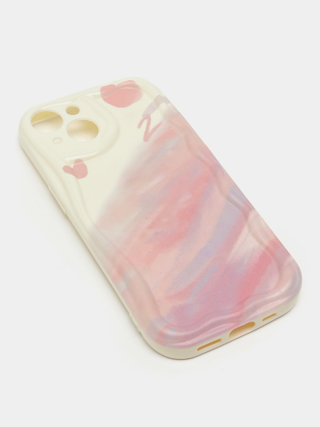 Чехол "3D", резиновый, волнистые края, для iPhone 15 с принтом — фото 1