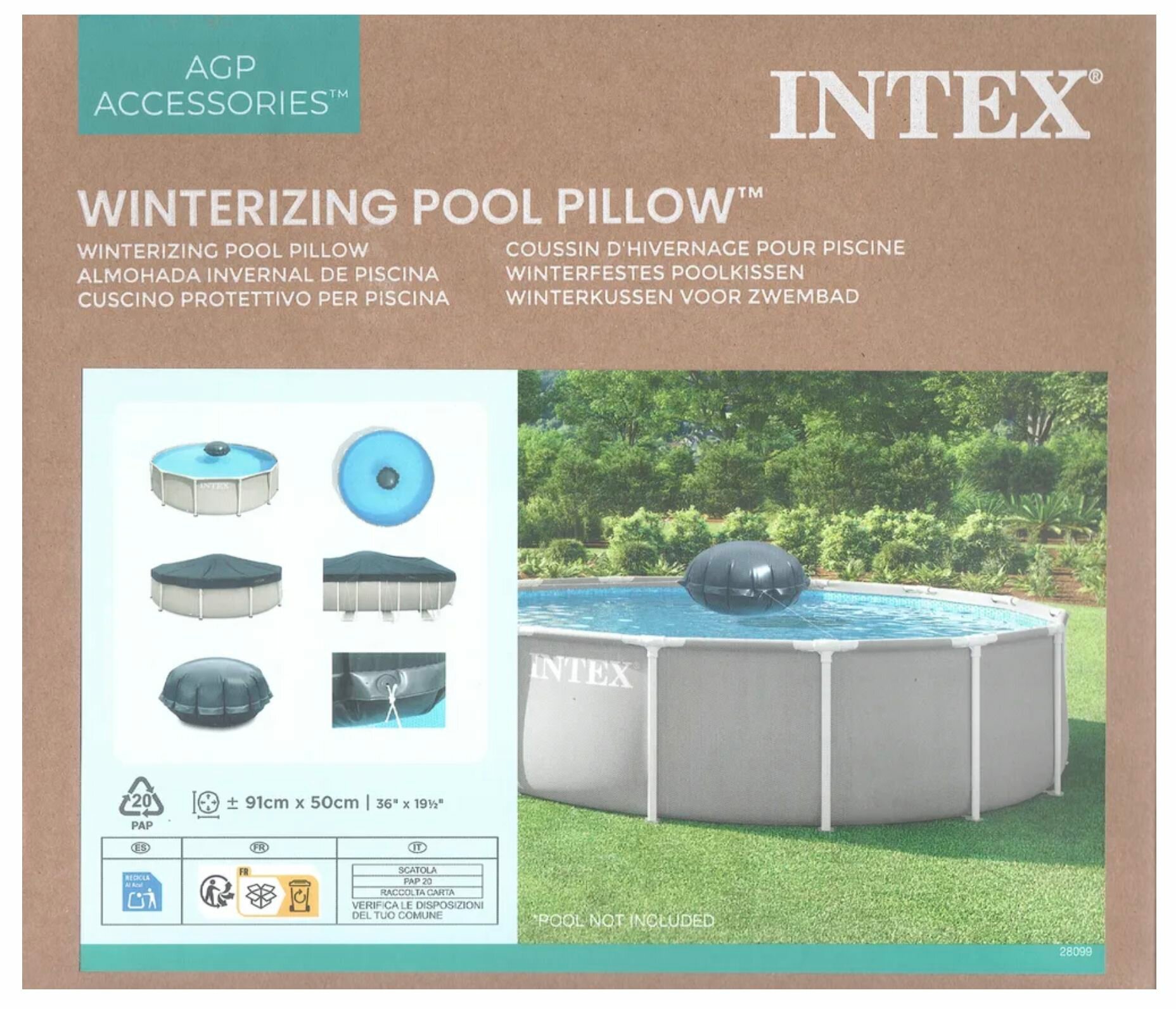 Надувная подушка под тент бассейна Intex 28099 — фото 1