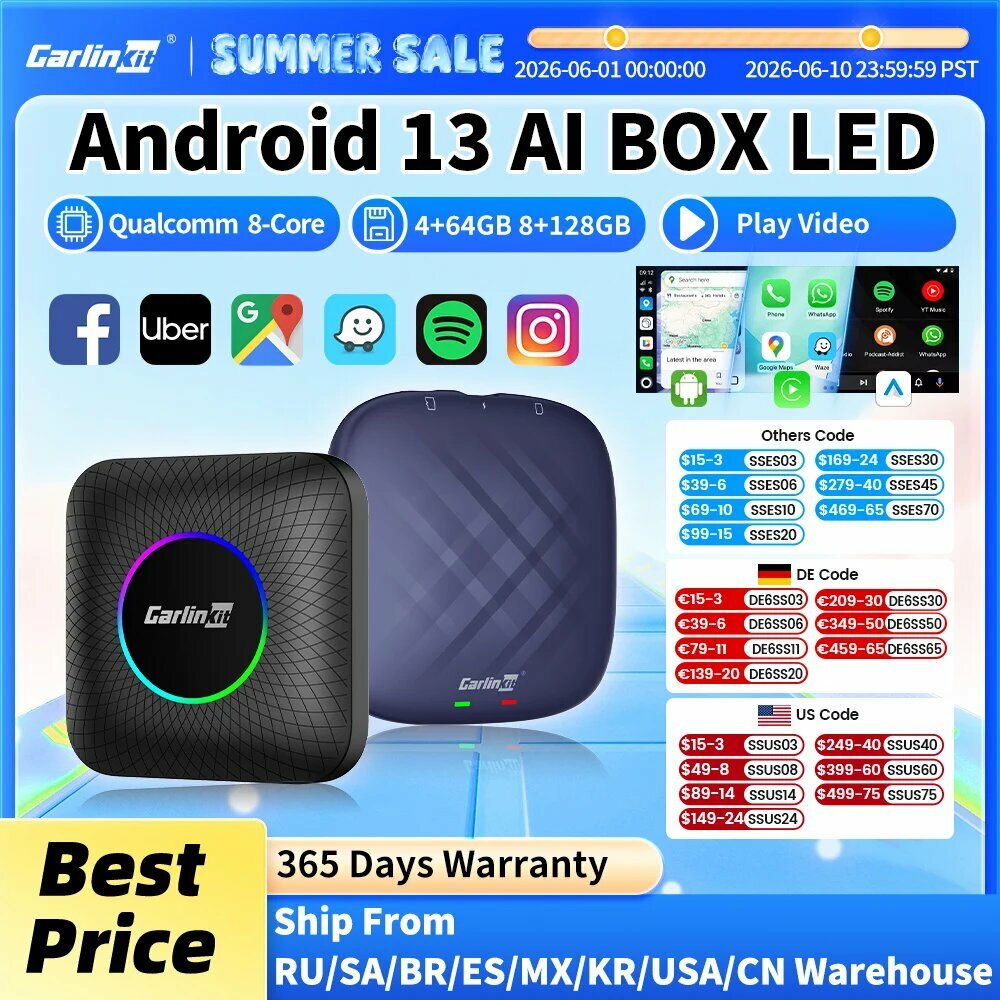 CarlinKit Беспроводная навигационная система Box Android 13