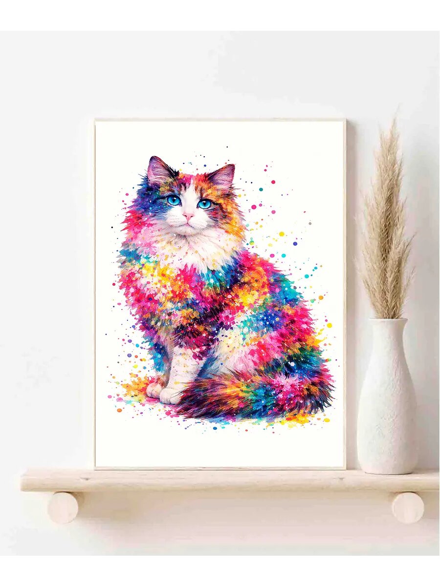 Рэгдолл (Ragamuffin), Watercolor, Плакат 30x42см