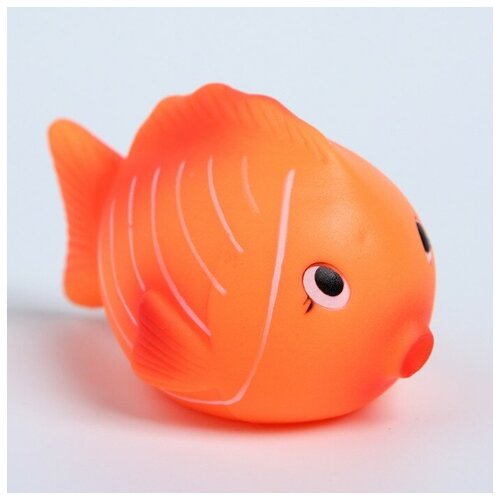 резиновая игрушка волчонок микс Игрушка для игры в ванне «Чудо-рыбка», с пищалкой, цвет микс