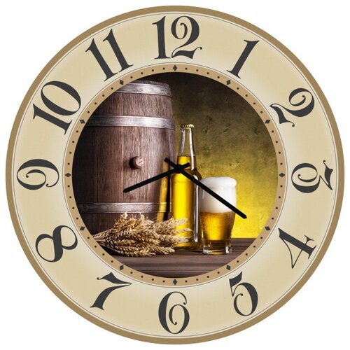 фото Svs настенные часы svs 3502169 kitchen бочка с пивом