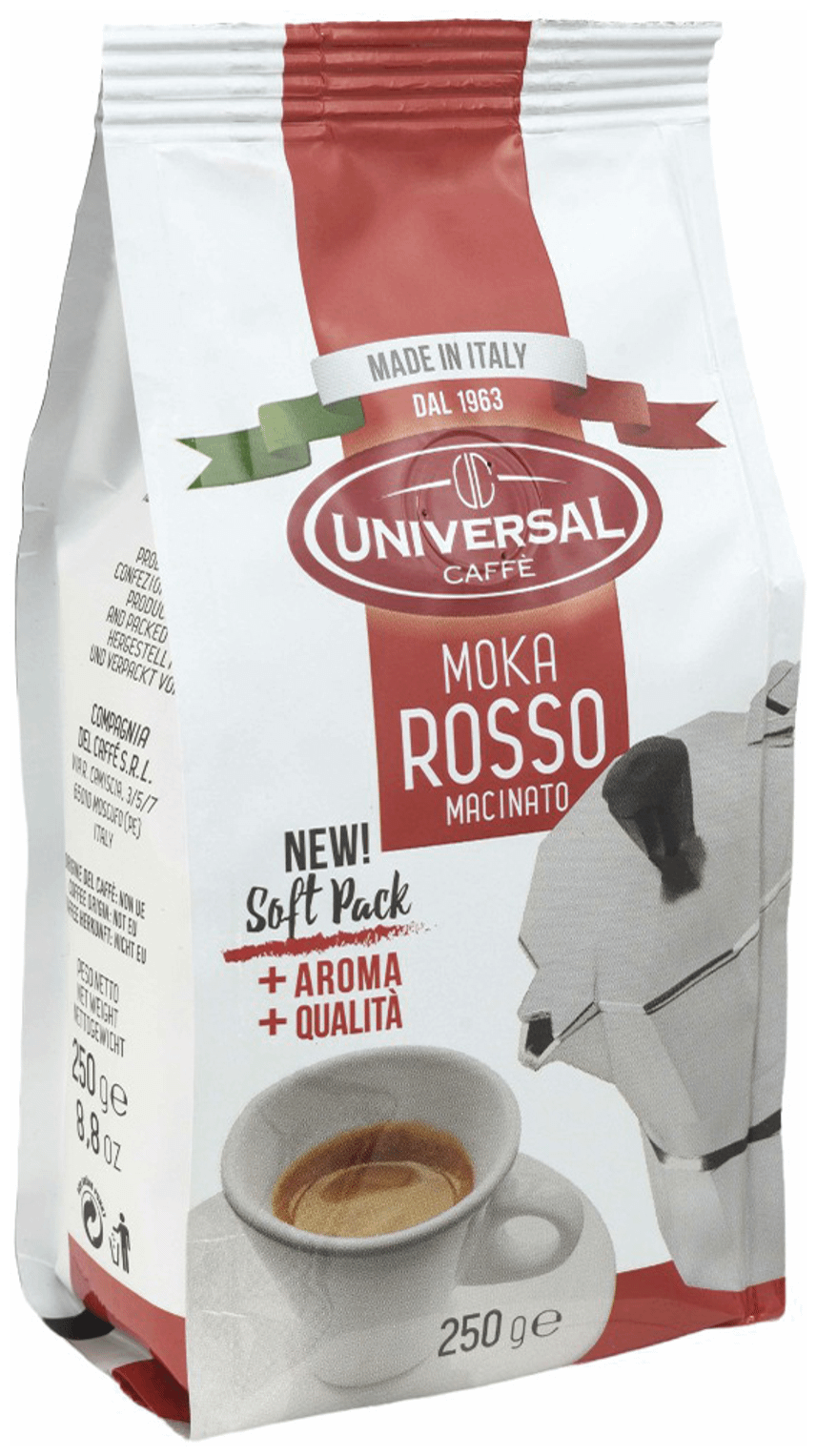 Кофе молотый MOKA ROSSO, 250 гр, Италия - фотография № 1