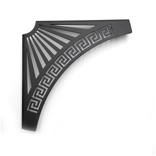 Кронштейн декоративный «Греческий 150», 1 шт. 15х15х2 см. 0,15 Черный