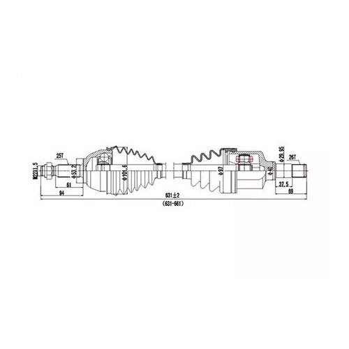 Приводной вал DYNAMATRIX DDS218041