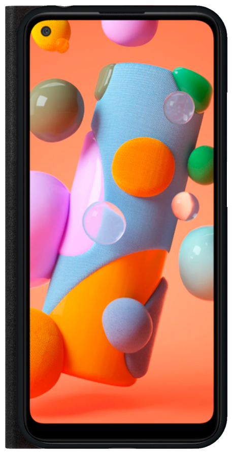 Чехол-книжка Deppa для Samsung Galaxy A11, термополиуретан, черный - фото №2